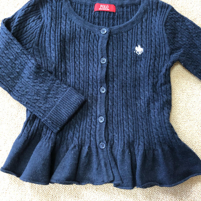 POLO RALPH LAUREN(ポロラルフローレン)のポロラルフローレン ケーブルニットカーディガン キッズ/ベビー/マタニティのキッズ服女の子用(90cm~)(カーディガン)の商品写真