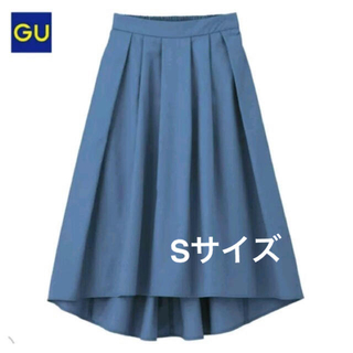 【GU】最終値下げ ステップドヘムフレアスカート Sサイズ(ひざ丈スカート)