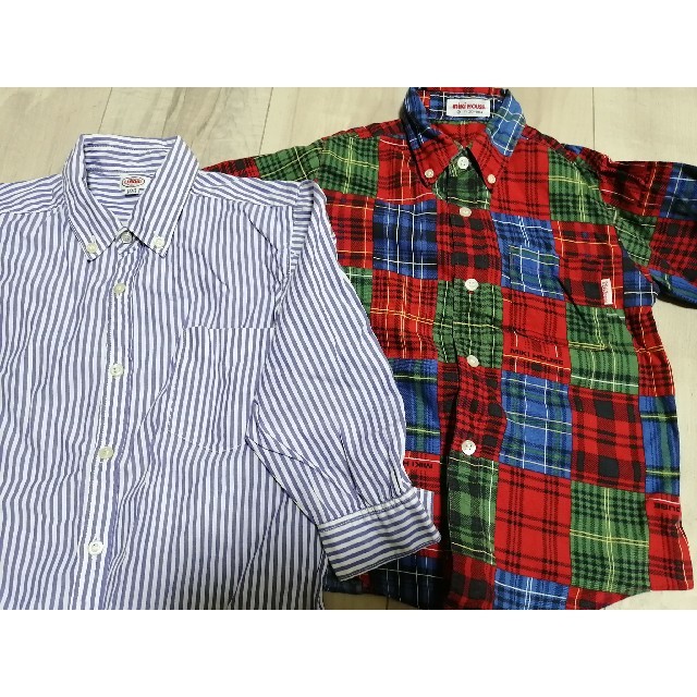 mikihouse(ミキハウス)の100cm　長袖シャツ2点セット キッズ/ベビー/マタニティのキッズ服男の子用(90cm~)(ブラウス)の商品写真