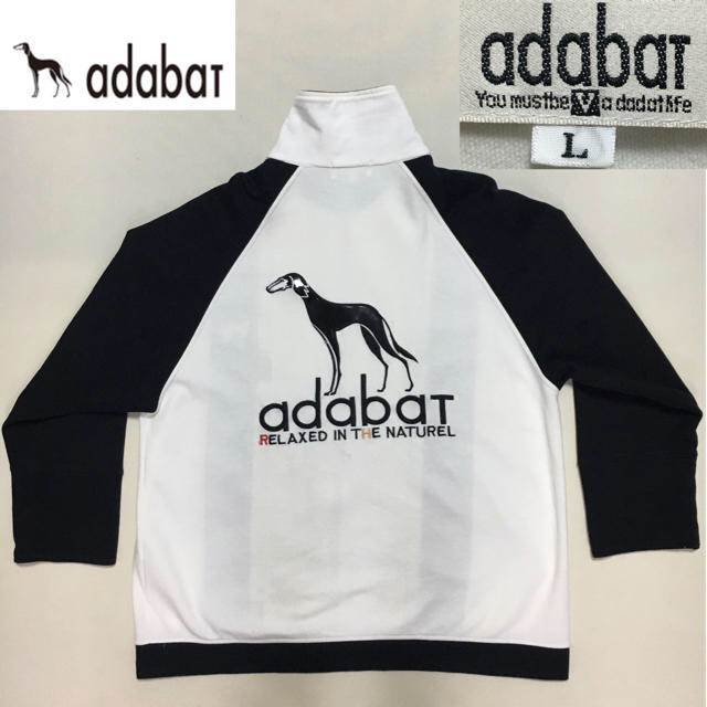 ABADAT アダバット コットン ジャケット ブラック ×ホワイト Lサイズ