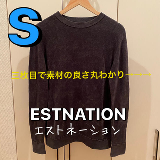 エストネーション(ESTNATION)の【大特価】ESTNATION　メンズニット  Sサイズ　黒(ニット/セーター)
