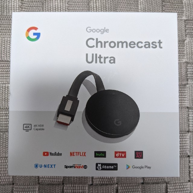 CHROME(クローム)のGoogle Chromecast Ultra 4K 中古品 スマホ/家電/カメラのテレビ/映像機器(その他)の商品写真