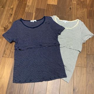 授乳口付きTシャツ(マタニティトップス)