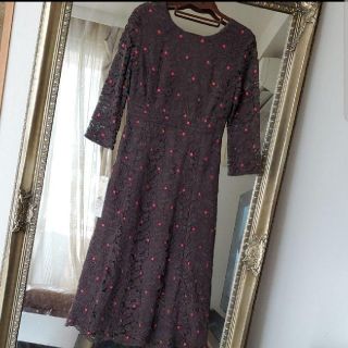 グレースコンチネンタル レース刺繍ロングワンピース