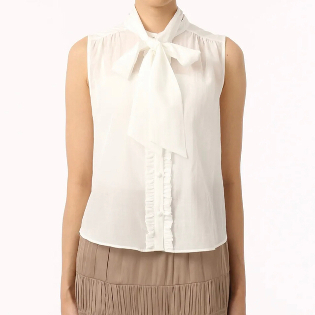 フミカウチダ TIE COLLAR JERSEY BLOUSE ボウタイブラウス | www.unimac.az