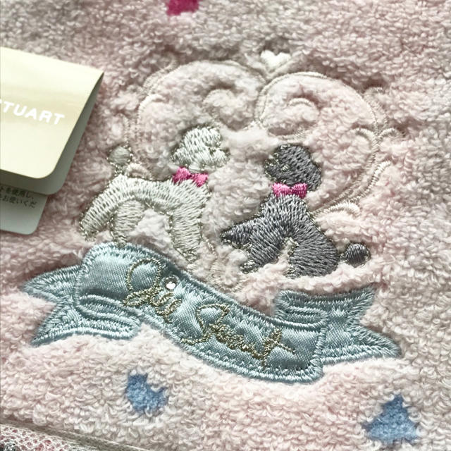 JILLSTUART(ジルスチュアート)の新品★ジルスチュアート タオル ハンカチ レース プードル 刺繍 ハート レディースのファッション小物(ハンカチ)の商品写真