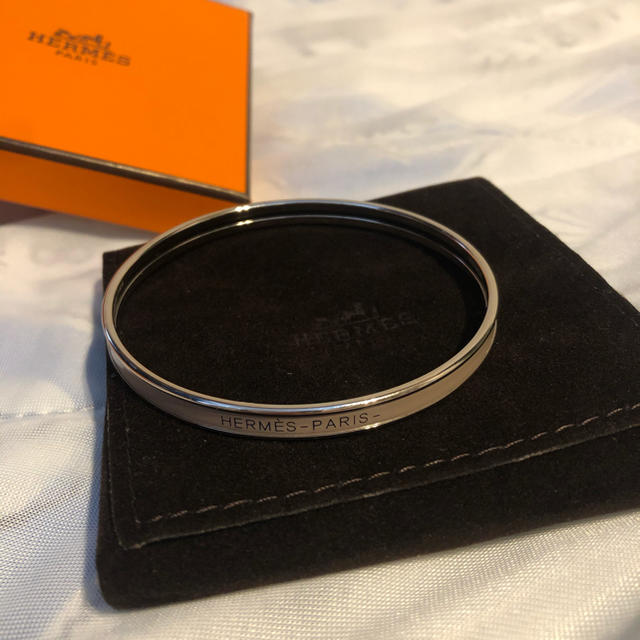 エルメス エナメルブレスレット バングル ブレスレット マロン