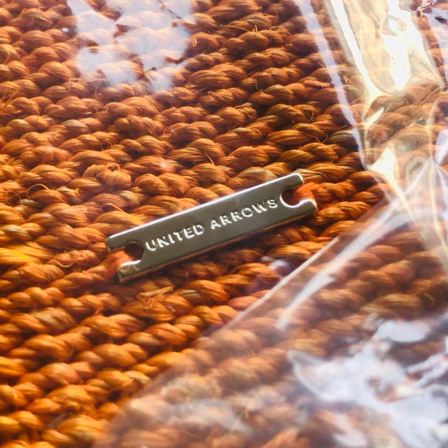 UNITED ARROWS(ユナイテッドアローズ)のユナイテッドアローズ スクエア トートバッグ かごバッグ オレンジ レディースのバッグ(かごバッグ/ストローバッグ)の商品写真