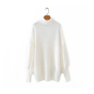 ザラ(ZARA)の🍁秋新作🍁2332◆white ハイネック ゆるニット (ニット/セーター)