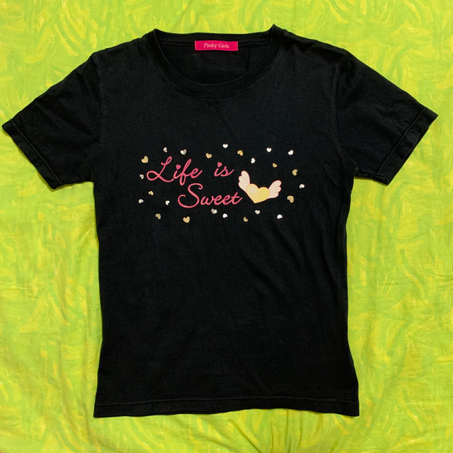 PinkyGirls(ピンキーガールズ)のピンキーガールズ　キラキラTシャツ　Mサイズ レディースのトップス(Tシャツ(半袖/袖なし))の商品写真