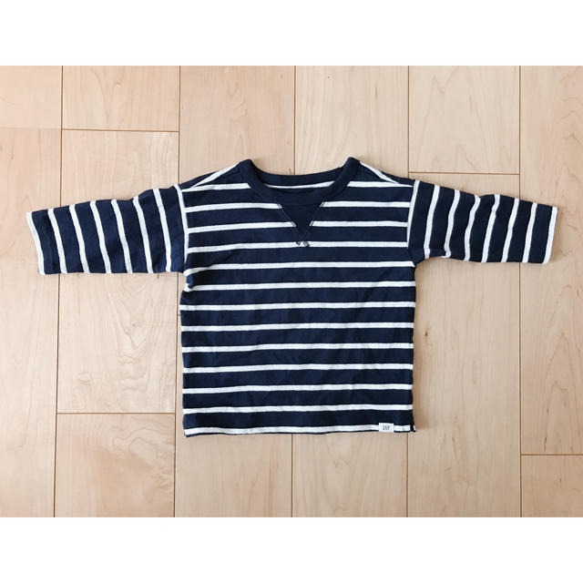 GAP Kids(ギャップキッズ)のGAP ボーダーTシャツ 7分丈 95 2years キッズ/ベビー/マタニティのキッズ服男の子用(90cm~)(Tシャツ/カットソー)の商品写真