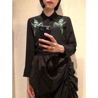 ステラマッカートニー(Stella McCartney)のSTELLA McCARTNEY すずらん　ブラウス　ブラック(シャツ/ブラウス(長袖/七分))