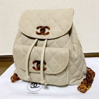 CHANEL - 超激レア！ヴィンテージ シャネル 鼈甲プラチェーン リネン