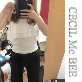 セシルマクビー(CECIL McBEE)のCECIL/パールが可愛い♡︎ミニTP(ベアトップ/チューブトップ)