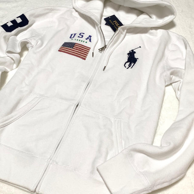 POLO RALPH LAUREN(ポロラルフローレン)の＊向日葵様 専用＊ レディース S 新品 裏起毛 USA ビッグポニー パーカー レディースのトップス(パーカー)の商品写真