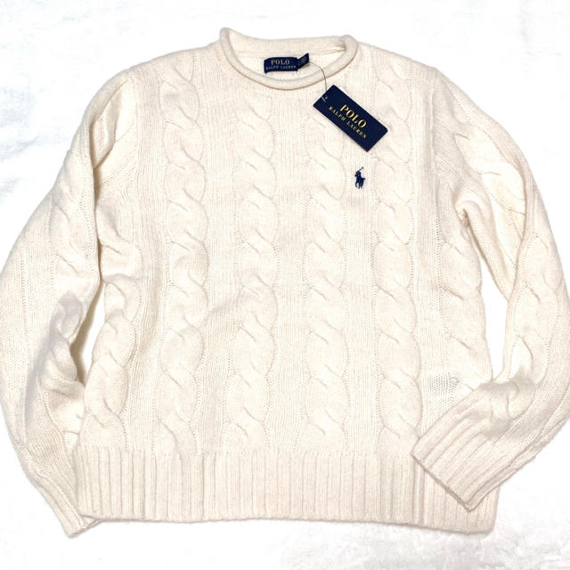 POLO RALPH LAUREN(ポロラルフローレン)の＊だんしゃり様 専用＊ レディース L 新品 ロールネック ケーブルニット レディースのトップス(ニット/セーター)の商品写真