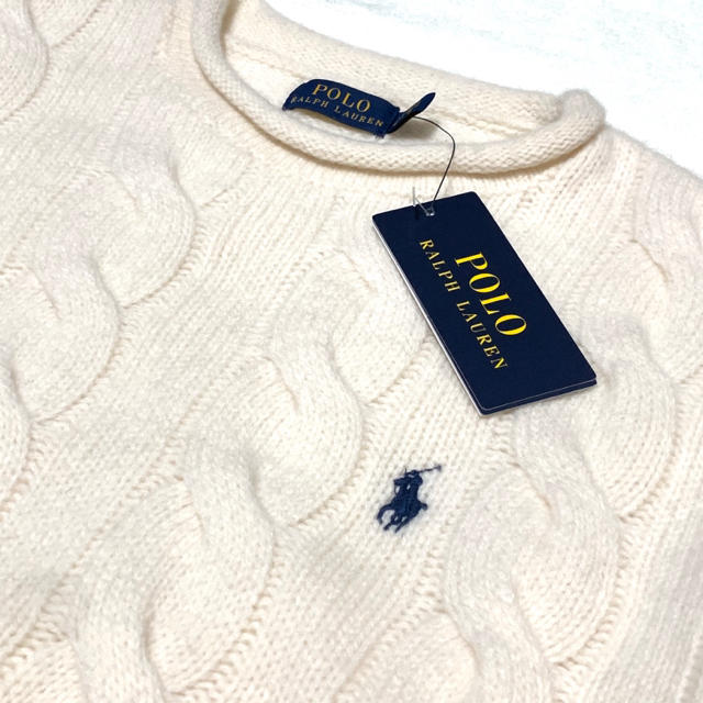 POLO RALPH LAUREN(ポロラルフローレン)の＊だんしゃり様 専用＊ レディース L 新品 ロールネック ケーブルニット レディースのトップス(ニット/セーター)の商品写真