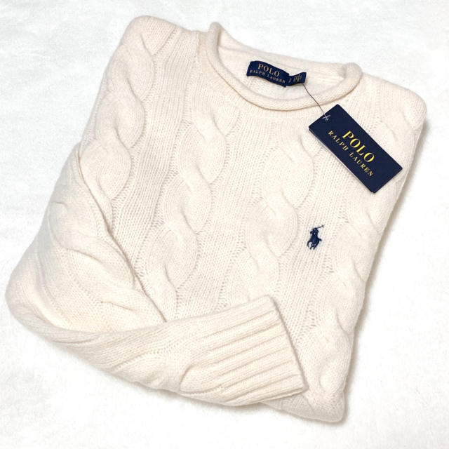 POLO RALPH LAUREN(ポロラルフローレン)の＊だんしゃり様 専用＊ レディース L 新品 ロールネック ケーブルニット レディースのトップス(ニット/セーター)の商品写真