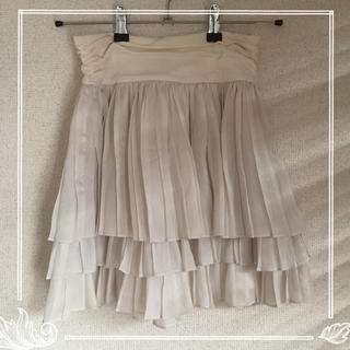 マーキュリーデュオ(MERCURYDUO)のマーキュリーリボンバック白スカート(ミニスカート)