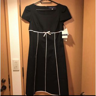 エムズグレイシー(M'S GRACY)のタグ付き新品未使用♡M'S GRACY上品黒ワンピース(ひざ丈ワンピース)