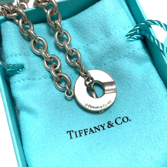 希少★Tiffany ティファニー サークル トグル ネックレス 925