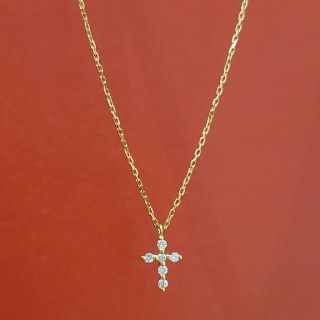 アガット k18 クロスネックレス-