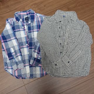 ギャップキッズ(GAP Kids)のキッズ 長袖シャツ 2枚セット GAP UNIQLO 120 (Tシャツ/カットソー)