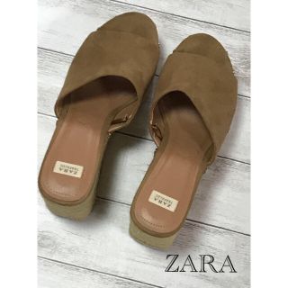 ザラ(ZARA)の■ZARA  ウェッジソール サンダル ■ スエード　ベージュ 36  23.0(サンダル)