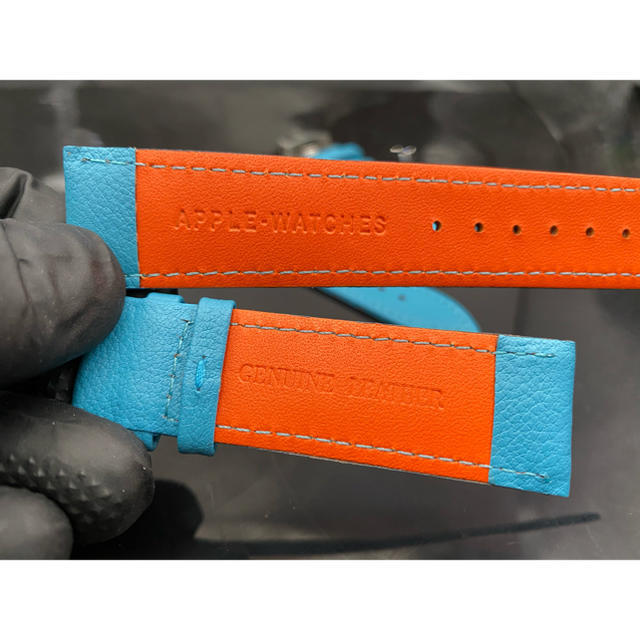 Apple Watch - 全アップルウォッチ装着可能○ターコイズブルーレザー