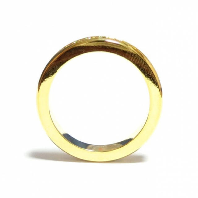 6号 フルエタニティ スワロフスキークリスタル オーロラクリア ゴールドリング レディースのアクセサリー(リング(指輪))の商品写真
