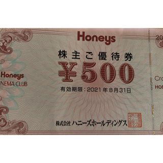 ハニーズ(HONEYS)のハニーズ株主優待券(その他)