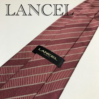 ランセル(LANCEL)の【haxks様用】ランセルシルクネクタイ　レッドストライプ柄(ネクタイ)