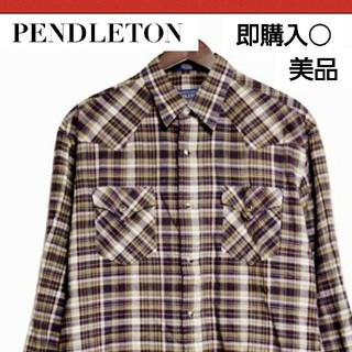 ペンドルトン(PENDLETON)の美品！90s！PENDLETON チェックシャツ ネルシャツ ヴィンテージ(シャツ)