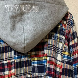 ステューシー(STUSSY)のSTUSSY チェック パーカー ネルシャツ(パーカー)