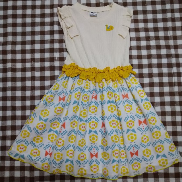 Petit jam(プチジャム)のPetit jam＊ノースリーブ切替ワンピース（130cm） キッズ/ベビー/マタニティのキッズ服女の子用(90cm~)(ワンピース)の商品写真