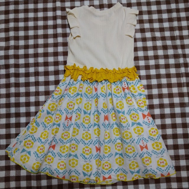 Petit jam(プチジャム)のPetit jam＊ノースリーブ切替ワンピース（130cm） キッズ/ベビー/マタニティのキッズ服女の子用(90cm~)(ワンピース)の商品写真