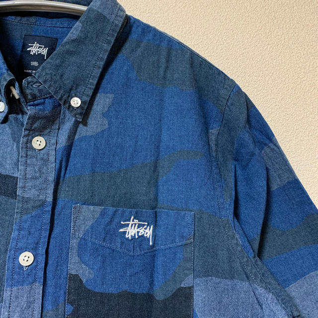 STUSSY(ステューシー)のSTUSSY ステューシー シャツ 迷彩 カモフラブルー メンズのトップス(シャツ)の商品写真