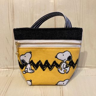 スヌーピー(SNOOPY)のスヌーピー生地使用　ミニポーチ　トートバック　移動ポケット　ハンドメイド(ポーチ)