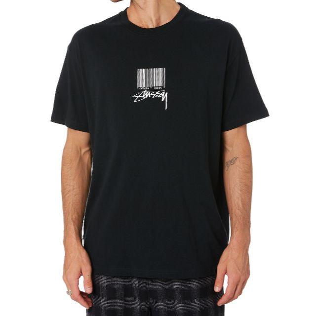 セール【STUSSY】ステューシー バーコード ロゴ 半袖 Tシャツ L