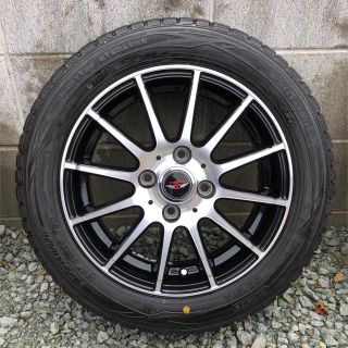 ダンロップ(DUNLOP)の送料無料中古スタッドレスタイヤホイールセットウェッズ テッドトリック 14インチ(タイヤ・ホイールセット)