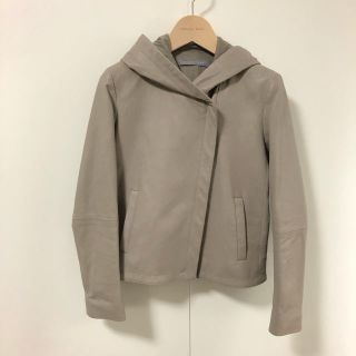 セオリーリュクス(Theory luxe)のtheory luxe フーデットジャケット レザージャケット スモールサイズ(その他)