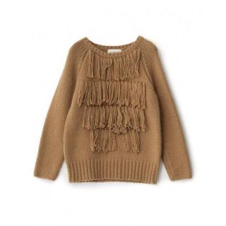 Ray BEAMS - Ray BEAMS 24 CAMEL フリンジティアード ニット