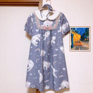 エミリーテンプルキュート 猫の通販 82点 | Emily Temple cuteを買う 直販 エミリーテンプルキュート♡猫柄ワンピース ひざ丈ワンピース