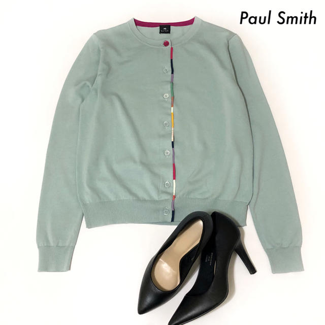 Paul Smith(ポールスミス)のPaul Smith ポールスミス★長袖カーディガン パイピング ライトブルー レディースのトップス(カーディガン)の商品写真