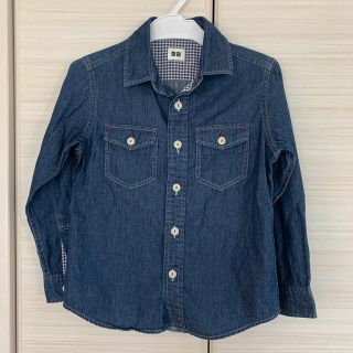 ユニクロ(UNIQLO)のユニクロ　デニムシャツ　120(ブラウス)