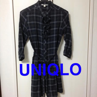 ユニクロ(UNIQLO)のUNIQLO チュニック丈薄手ブラウス　ロングシャツ(チュニック)