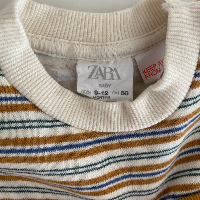 ZARA KIDS(ザラキッズ)の新品未使用　ZARA baby ボーダー　スウェット　トレーナー　Tシャツ　 キッズ/ベビー/マタニティのベビー服(~85cm)(トレーナー)の商品写真