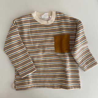 ザラキッズ(ZARA KIDS)の新品未使用　ZARA baby ボーダー　スウェット　トレーナー　Tシャツ　(トレーナー)