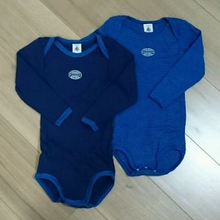 プチバトー(PETIT BATEAU)のプチバトー♡ロンパース２枚セット24m(Tシャツ/カットソー)