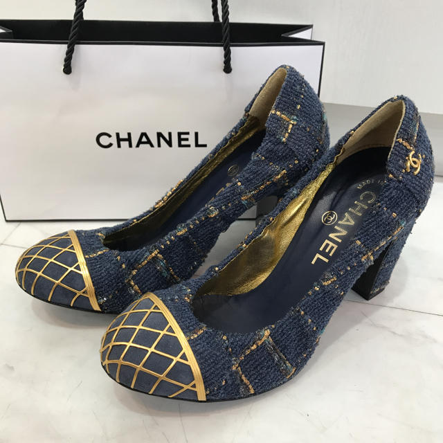 CHANEL - CHANEL ツイードパンプス 約23.5cmの通販 by ★☆のきてん☆★'s shop｜シャネルならラクマ